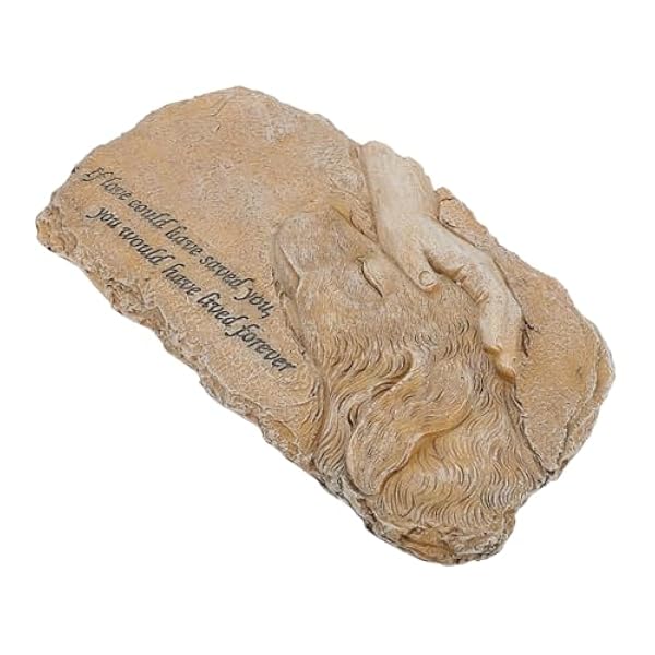 POPETPOP 1 PC Huisdier Gedenkteken Grafsteen Gedenkteken Fotolijst Collage Fotolijsten Gazon Standbeelden Hart Hond Grafsteen Gedenkteken Gegraveerd Huisdier Verlies Graf Hars Tuin