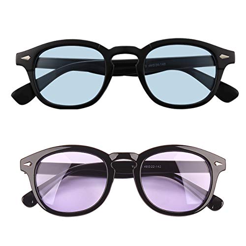 Image of Bestum Retro Inspired Sunglasses With Rivets Tinted Lens UV400