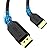 4K DisplayPort to HDMI Cable 10 FT, DP to HDMI Male Video UHD Cable, Uni-Directional Cord, for PC, Desktop, Graphics Card to HDTV, Monitor, Projector, with 2 HDMI Angle Adapters and 25 Zip Ties-Black