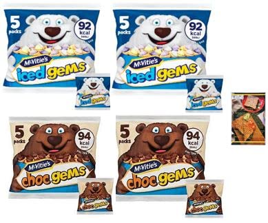 Iced Gems Minis (x10 Mini Packs), Choc Gems Minis (x10 Mini Packs) and Kitchenfella 'Top 10 Movie Treats!'