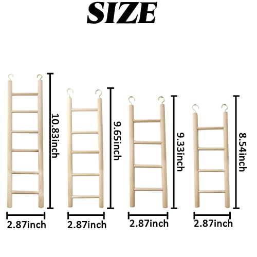 Gxxmei 4Pcs Bird Toys Wooden Ladder thumb #1