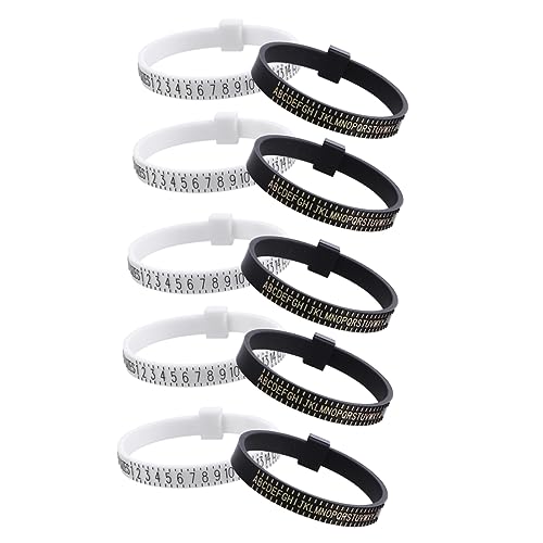 NUOBESTY Ring Size Measuring Tool Set 10pcs Jewelry Measure Gauge No Odor Easy to Use for Wedding
