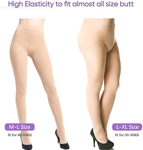 JEPOZRA Damen Thermostrumpfhosen Winter, Warm Samt, Blickdicht, Schwarz und Naturfarben. - Image 3