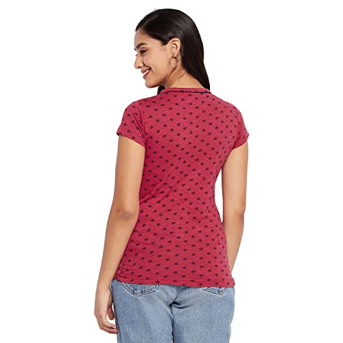 Image of Duke Stardust Red Color Round Neck Lady Top