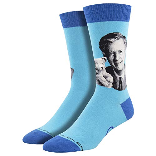 Men s Crew Socks Mister Rogers Portrait