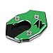 CNC Motorcycle Side Stand Enlarge Kickstand Plate Enlarger Compatible with NINJA650 Ninja H2 SX Z650 Z900 Z900RS/ Cafe 2017-2023 Z900 SE 2020-2023 Z650RS 2021-2023 Ninja H2 SX SE VERSYS-X300 ABS Green