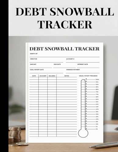 Debt Snowball Tracker: A Simple Payoff Planner and Log Book to Track Balances, Payments, and Progress