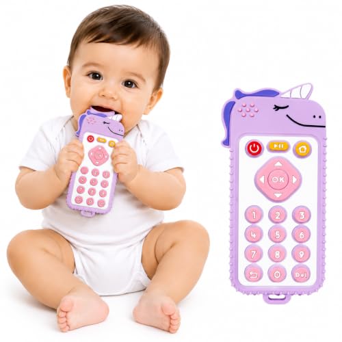 Image of CHICAGOZONE Premium Baby Silicone Teether Ring Toy - BPA Free Soft Teething Toy for Infants, Multi-Texture Sensory Chew Toy, Easy Grip Teether for Babies 3-12 Months, Cute Animal Design (Multicolor) (PURPLE KITTY)