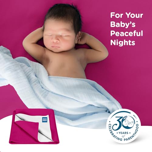Image of Mee Mee Breathable & Total Dry Sheet Protector Mat (Rani Pink) Pack of 2