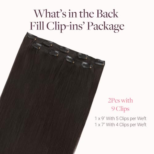 Image of GOO GOO Clip in Hair Extensions Real Human Hair Back Fill Extension 2Pcs