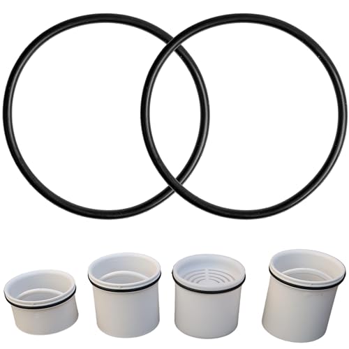 Ersatz Tauchrohr Dichtung, 2 Stück, kompatibel mit Viega Tempoplex Tauchrohr Modell 6961.99 Artikel 585 982 für Baureihe ab 2006, AD 64 mm ID 57 mm Dicke 3 mm, Duschablauf Dichtungsring, Dichtring Set
