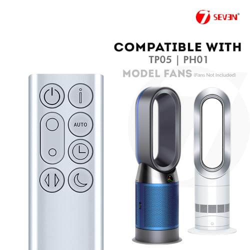 Image of 7SEVEN Compatible Dyson Fan Remote for TP05 & PH01 | Pure Hot + Cool Air Purifier Heater Fan | Heat & Cool Function | Non-Magnetic Housing | CR2032 Battery | Match Keys Exactly with Existing Remote