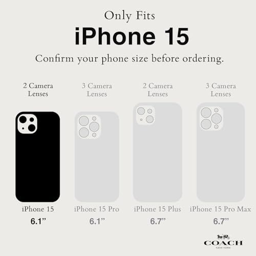 Coach Signature Canvas Two Piece Detachable Wallet Folio iPhone 15 Case, Compatible with Wireless Charging - Signature Tan - image 2