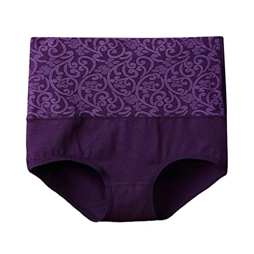 Genérico Bragas Deportivas Mujer Bragas Mujer Algodon Talle Alto Barriga Plana Calzones sin Costuras Braga Menstrual Compresivos Cotton Underwear Women Ropa Mulher Calzones Calzoncillos Púrpura