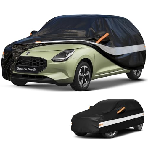 Holthly Bache Voiture Exterieur pour Suzuki Swift(2004-2026) Housse Voiture à 10 Couche,Bache Voiture 100% Imperméable,Bâche Protection Voiture écran Solaire,Protection UV,Anti Rayures