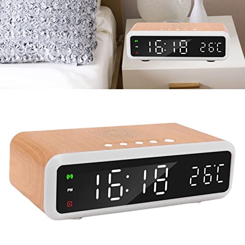 ITOMA Radiowecker Mit 15W Kabelloser Ladefunktion, Bluetooth & App-Steuerung – Dual-Alarm, Dimmer, Nachtlicht