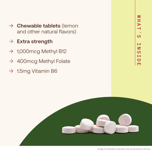Jarrow Methyl B-12 & Methyl Folate Supplement, 100 Chewable Tablets - image 3