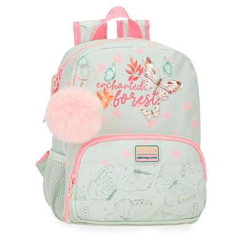 MOVOM Enchanted forest Mochila Preescolar Verde 23x28x10 cms Poliéster 6,44L