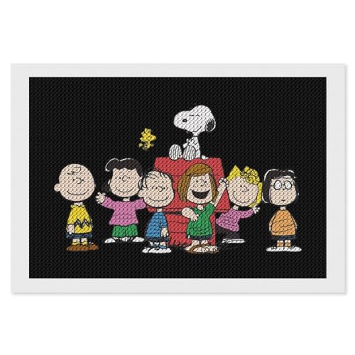 ダイヤモンドアート スヌーピー (22) ダイヤモンド絵画 5D ダイヤモンド塗装 DIY モザイクアート おしゃれ 全面貼り付 刺繍アート ビーズ絵 ダイヤモンド塗装 芸術品 ホーム装飾 ビーズ絵画 手作り 防水誕生日 お祝い プレゼント 8"x12"