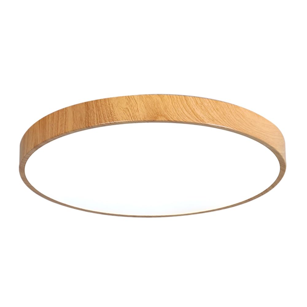 24W Lampa Sufitowa Z Wykończeniem W Kolorze Drewna 5500K Biała Lampa Sufitowa Do Kreatywnego Montażu energooszczędna Lampa Emitująca Światło Z Boku do Jadalni, Kuchni, Balkonu, Łazienki STVDEDG