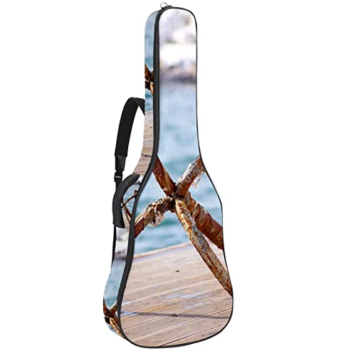 Hondank Housse imperméable pour guitare acoustique avec double bandoulière et poche Motif phare Bleu nautique… - Les Beatles, Paul McCartney, John Lennon, RIngo Starr, George Harrison Hondank Housse imperméable pour guitare acoustique avec double bandoulière et poche Motif phare Bleu nautique…