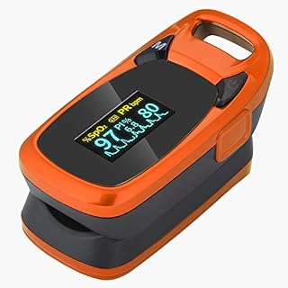 Pulse Oximeter Oxygen Monitor Finger Adults Blood Oxygen Monitor for SPO2 levels Precise Fast Heart Rate Monitor Oxygen Meter CE Approved UK OLED Sats Probe Including Batteries & Lanyard