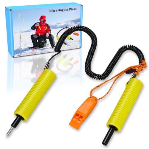 Retractable Ice Safety Pick - Skating & Fishing Kit, Spikes & Accessories
