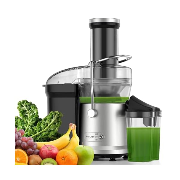 Juicer, 1200W Juicer Machine with 3″ Feed Chute for Whole Fruits and Vegs, Dual Speeds Centrifugal Juice Extractor, High Juice Yield, Full Copper Motor, Easy to Clean, BPA Free