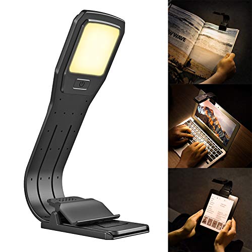 TTAototech LED-Leselampe, wiederaufladbarer Clip-Lichtanzug für elektronische Bücher Papier Essential Eye Protectors