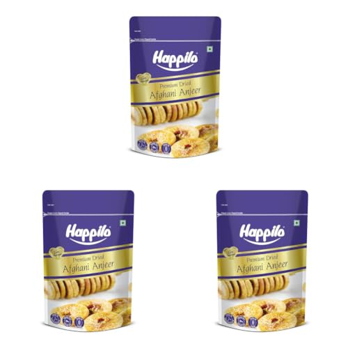 Image of Happilo Premium Dried Afghani Anjeer 400g, Dry Figs for Weight Management, Digestion, Good Health & Rich in Dietary Fiber (Pack of 3)