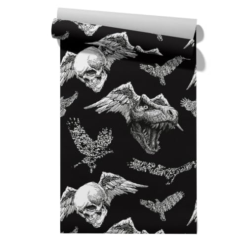 CEVAN Papel Pintado Con Textura Revestimiento Fachadas Exterior PVC Esqueleto Personalized Hip-Hop Hip Personalizado Papel Adhesivo Impermeable Para Encimeras, Armarios Y Cajones 45x200cm