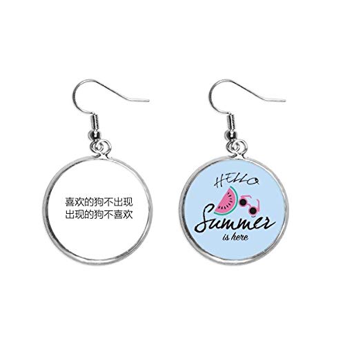 Pendientes de sandía para mujer joyería frutal de verano y pendientes de lóbulo