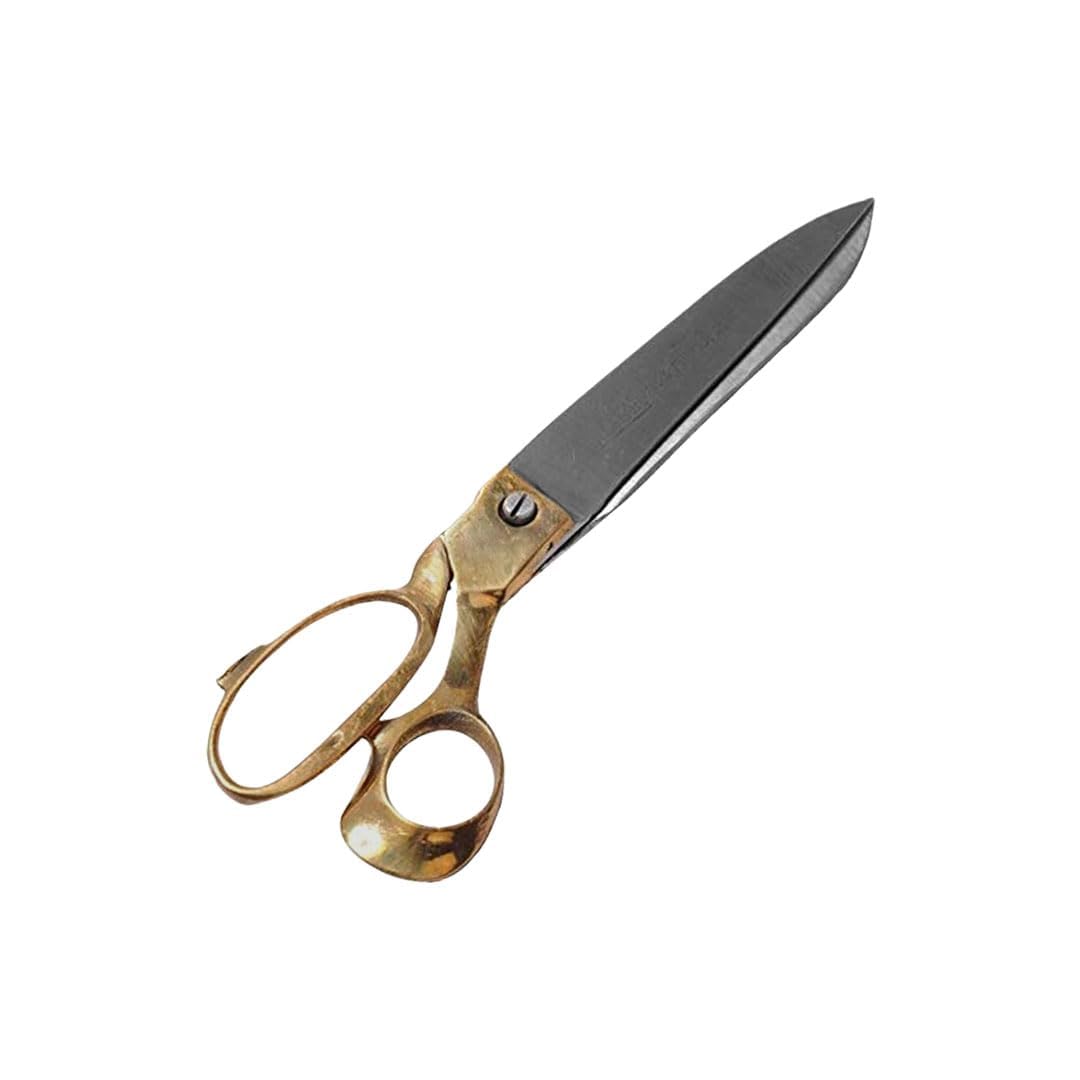 KRISHANA EXPORT STOREMadan Brass Handle Right Handed Professional Tailor Scissors - Golden Color