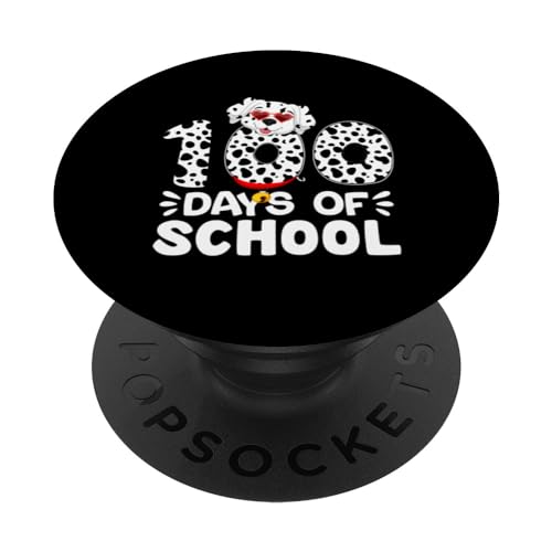 100 Days Of School Lindo perro dálmata para niños y niñas PopSockets PopGrip Intercambiable