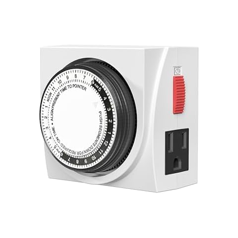 BN-LINK Heavy Duty Mechanical Timer Dual Outlet Cover