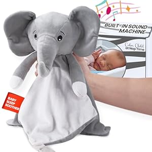 Musical Baby Lovey Elephant - White Noise & Lullaby Plush - Calms Fussy Babies, Reduces Night Wakeups & Helps Toddlers Sleep Longer – Proven Sleep Aid - BPA-Free, Machine Washable, Newborn Gift Musical Baby Lovey Elephant White Noise Lullaby Plush Calms Fussy Babies Reduces Night Wakeups Helps Toddlers Sleep Longer–Proven Sleep Aid BPA Free Machine Washable Newborn Gift