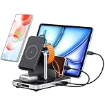 Wireless Charger for Samsung, SwanScout 901S, 5 in 1 Charging Station for Multiple Devices, for Samsung S25/S24/S23/S22 Series, Galaxy Watch Ultra(2025)/8/Ultra/7/6/5, for Galaxy Tab/Galaxy Buds/iPad