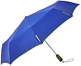 Totes Trx Auto Open and Close Titan Regular Umbrella, Blue/Apple Green Trim, One Size