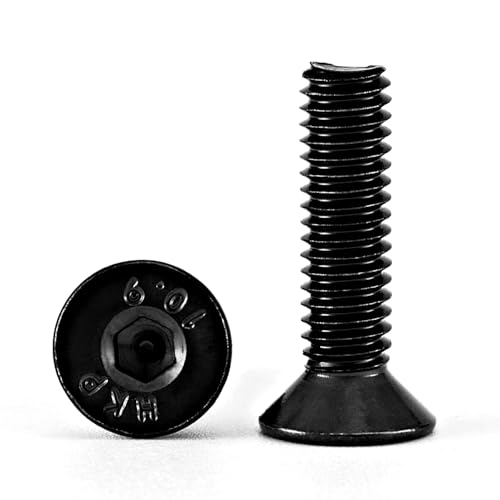 Screws & Fasteners M4-0.7 x 12mm Black Oxide Hex Bolts (100 Pack)