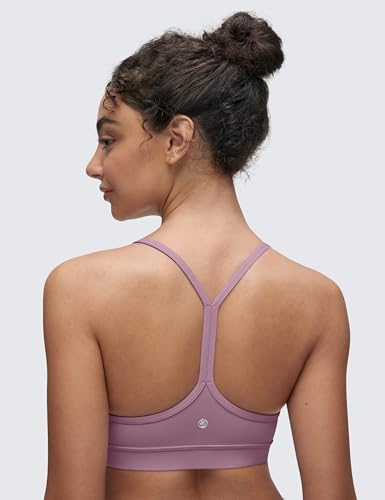 Image of CRZ YOGA Butterluxe Y Back Sports Bras | Light Support, Removable Pads, Yoga, Extremely Soft, Scoop Neck, Spaghetti Strap, for Women