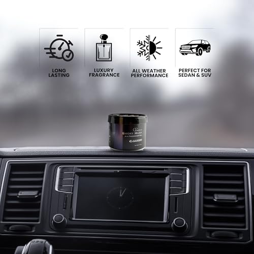 Image of Smoky Musk Gel Car Perfume | 120g Leakproof Air Freshener | Musk Car Perfume | Long-Lasting 30 Days | Premium Car Accessories (Pack of 2)