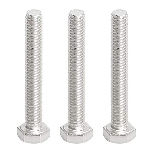 Image of M6 x 45mm Hex Head Bolts Screws Grade 6.8 Stainless Steel, Fasteners Fully Machine Threaded SUS304 30 Pcs