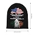 American Grown with Irish Roots Fashion Beanie Slouchy for Men Women Cartoon Skull Cap Winter Warm Hat