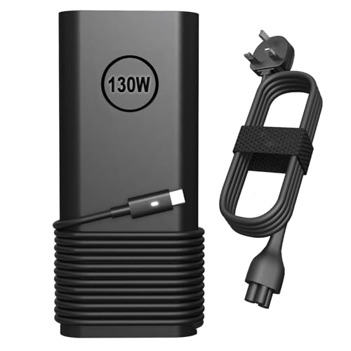 Byprlvps 130W USB C Laptop Charger Compatible with Dell XPS 15 9500 9510 9520 9530 9575 2in1 17 9700 9710 9720 9730 Precision 5550 5560 5530 5570 5470 5480 5760 Latitude 5431 5531 Computer Power Cord
