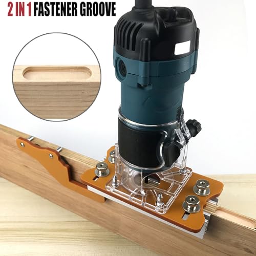 2 in 1 Invisible Fastener Slotting Bracket, Woodworking Router Base - Image 3