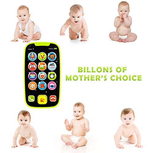 Kidpal Baby Toy Phone For 1 2 Year Old With Light, Music| My First Smartphone Toy For Baby 8M 12M 16M 24M+ Toddler Cell Phone | Educational Call & Chat Learning Play Phone Toy For Role-Play Fun #TOP7