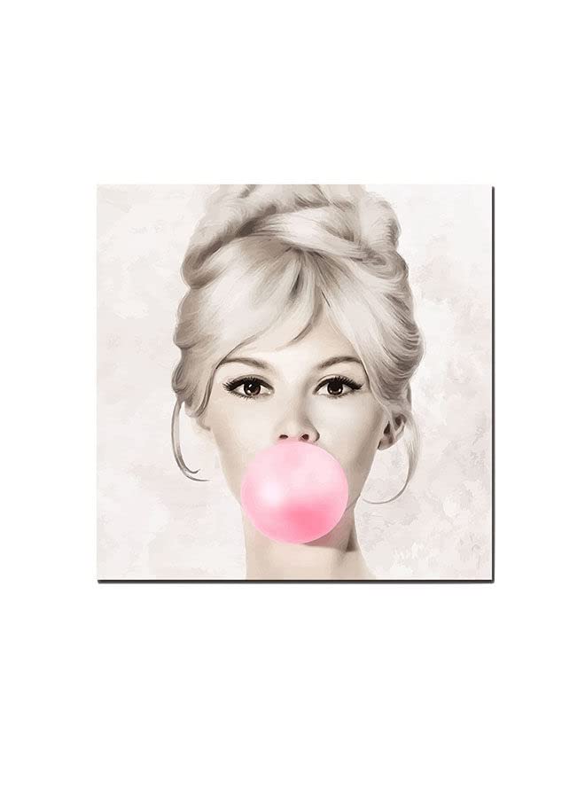 VOLTX DESIGN - Printed Brigitte Bardot White/Grey/Pink Vinyl Wall Sticker | Wall Art (15x20CM A4) (VTX-1828)