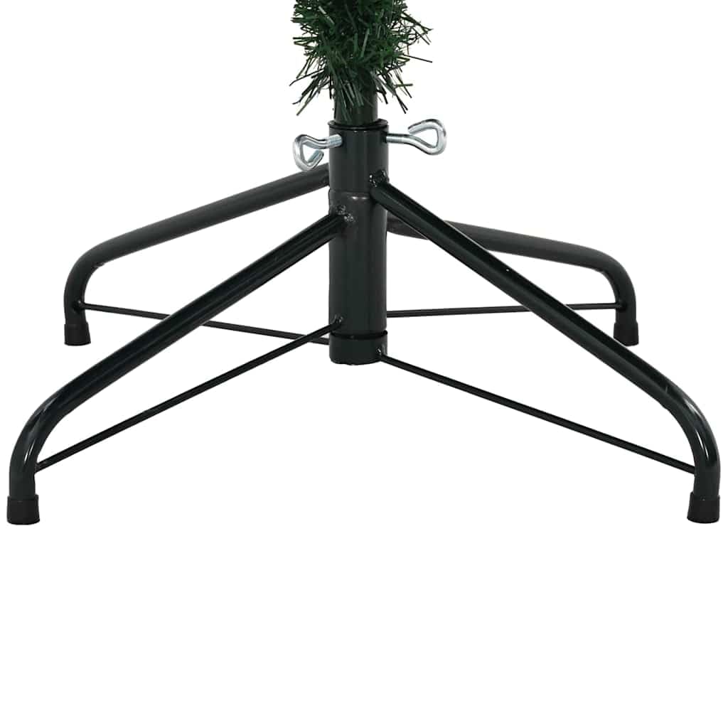 Árbol de Navidad artificial verde, 210 cm, de PVC y PE, soporte de acero resistente, ideal para interiores y exteriores, decoración festiva