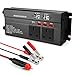 WODHMIEY 1000W Car Power Inverter 12V/24V to 230V Vehicle Voltage Converter with 3 Sockets, 3 USB, 1 Type-C, Dual LED Display, Ideal for Camping, Travel, Motorhomes, Lorries & Emergency Power Supply