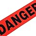 KINGPLAST Red Tape Danger Do Not Enter 3 inch X 1000 feet Red with a Bold Black Print for High Visibility Caution Barrier Tape Roll Non-Adhesive for Danger Construction Crime Scene